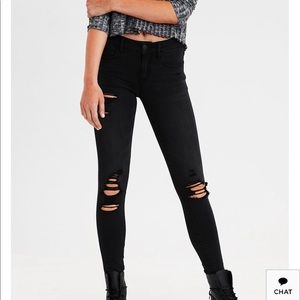 American eagle super stretch distressed jegging